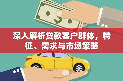 安南深入解析贷款客户群体，特征、需求与市场策略