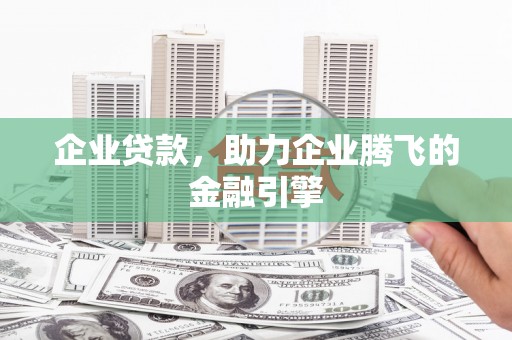 安南企业贷款，助力企业腾飞的金融引擎