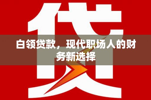安南白领贷款，现代职场人的财务新选择