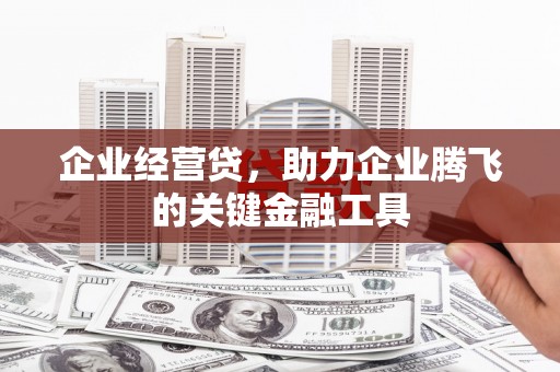 安南企业经营贷，助力企业腾飞的关键金融工具