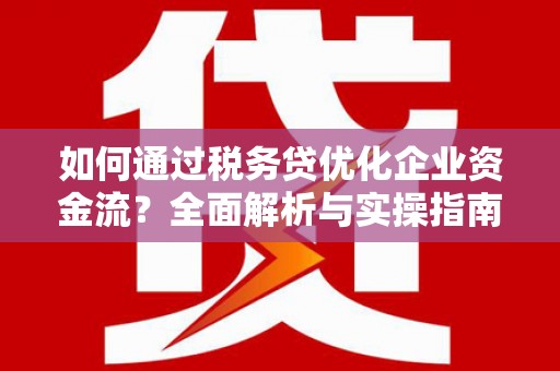 安南如何通过税务贷优化企业资金流？全面解析与实操指南