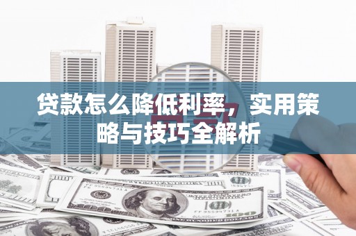 安南贷款怎么降低利率，实用策略与技巧全解析