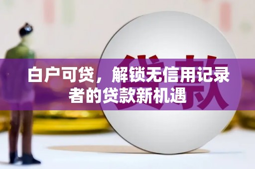 安南白户可贷，解锁无信用记录者的贷款新机遇