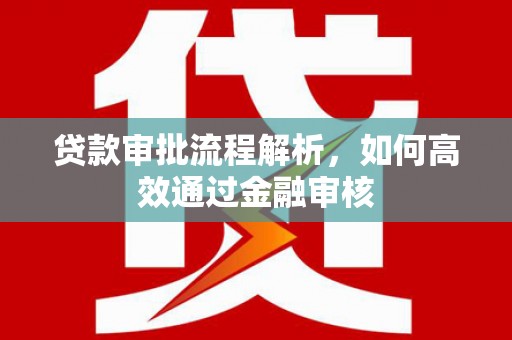 安南贷款审批流程解析，如何高效通过金融审核