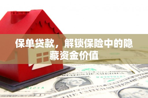 安南保单贷款，解锁保险中的隐藏资金价值