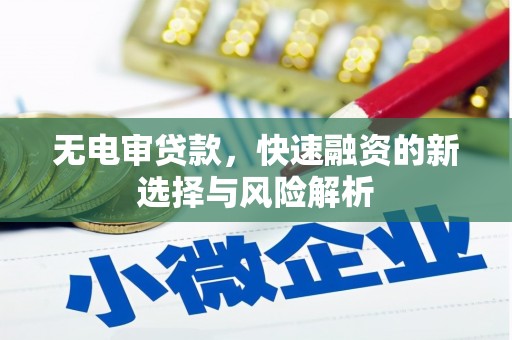 安南无电审贷款，快速融资的新选择与风险解析