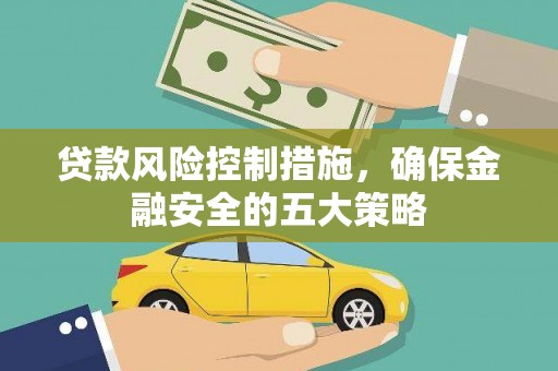 安南贷款风险控制措施，确保金融安全的五大策略