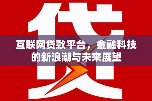 安南互联网贷款平台，金融科技的新浪潮与未来展望