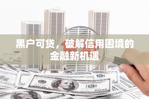安南黑户可贷，破解信用困境的金融新机遇