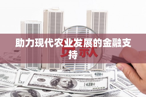 安南助力现代农业发展的金融支持