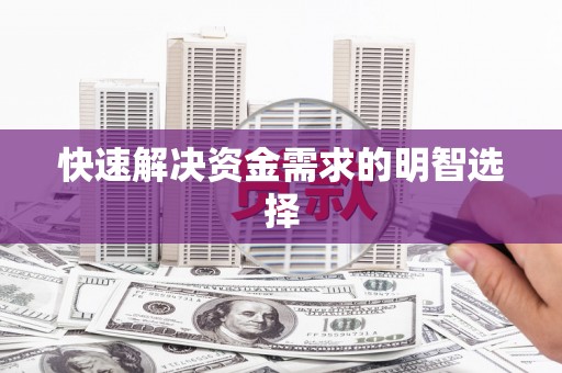 安南快速解决资金需求的明智选择